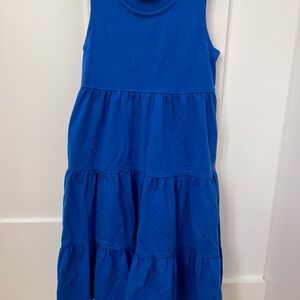 Hanna Andersson Blue Tiered Kids Dress